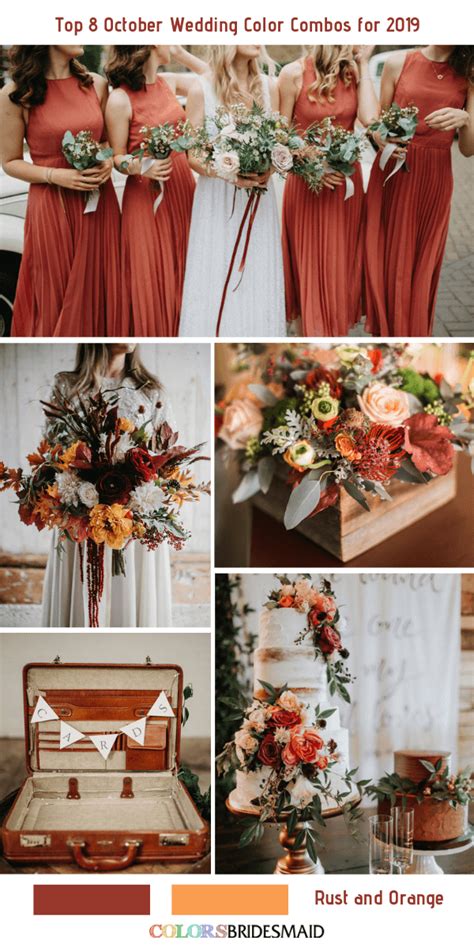 Top 8 October Wedding Color Combos for 2019 - ColorsBridesmaid