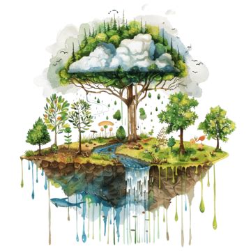 Acid Rain Cycle In Nature, Pollutant, No2, Design PNG Transparent Image ...