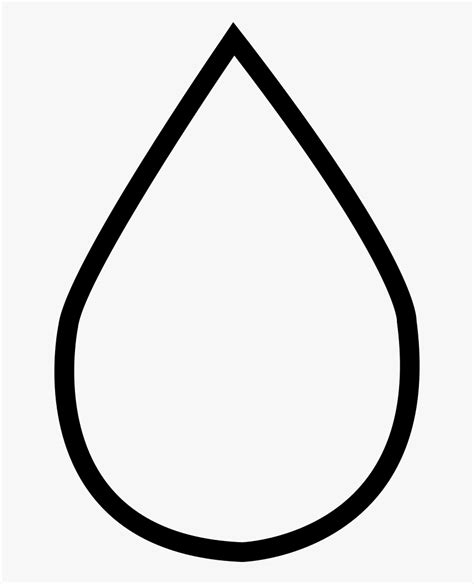 Drip - Water Drop Outline Vector, HD Png Download - kindpng