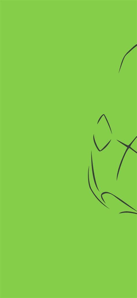 Download Green Aesthetic Minimalist Metapod Phone Wallpaper | Wallpapers.com