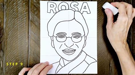 How to Draw Rosa Parks - YouTube