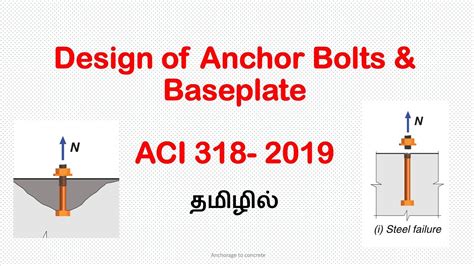 Aci 318 19 Anchor Bolt Design Example - Design Talk