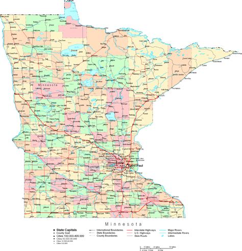 Mn State Map With Cities - Map