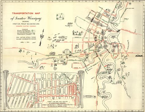 Transportation Map of Greater Winnipeg Showing Street Car,… | Flickr