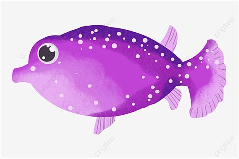 Purple Fish Hd Transparent, Purple Fish Illustration, Purple, Ocean ...