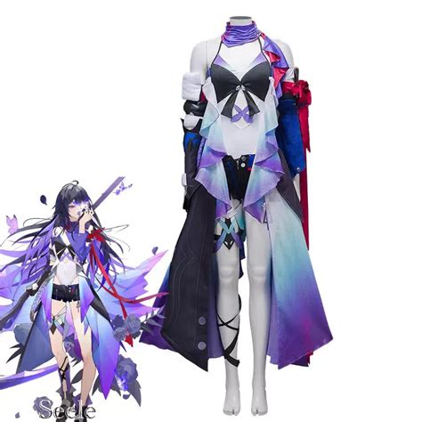 Seele Cosplay Costumes, Games Original Skin Purple Outfits for Men's ...