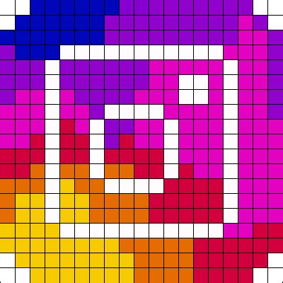 New Instagram Logo Perler Bead Pattern | Bead Sprites | Misc Fuse Bead Patterns