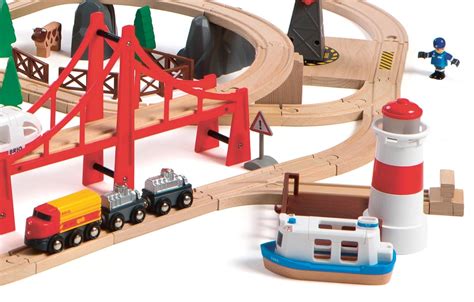 Wooden Toy Train Set for Kids Age 3 and Up Ravensburger BRIO World 33766 Railway World Deluxe ...