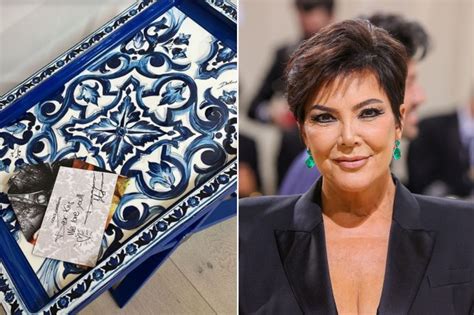 Kris Jenner shows off her $5.8K Dolce and Gabbana tiny folding table after she's accused of ...