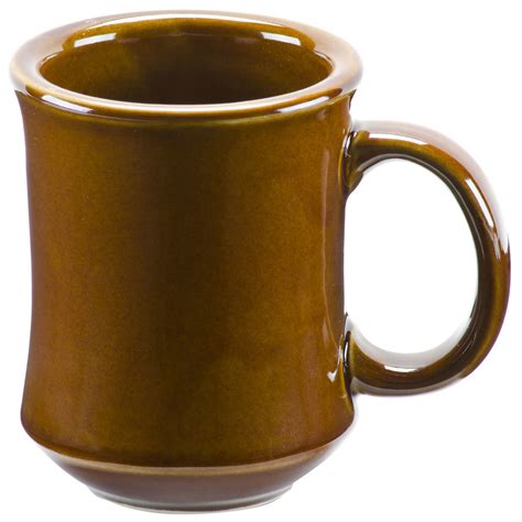 Brown Bell Shaped 7 oz. China Coffee Mug - 12/Pack