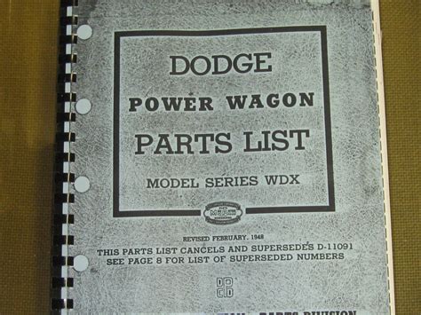 Dodge Power Wagon Parts list | Then and Now Automotive