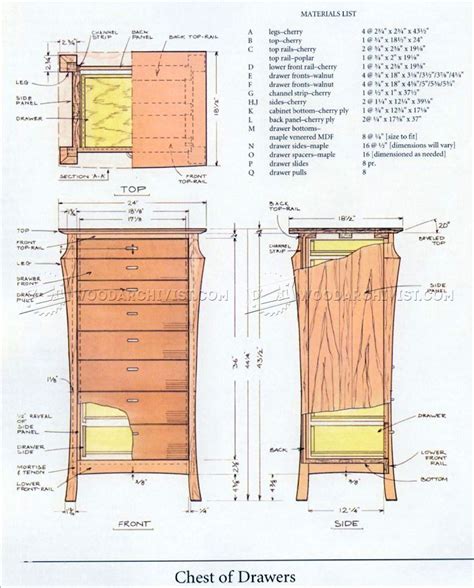 A Graceful Chest of Drawers Plans • WoodArchivist