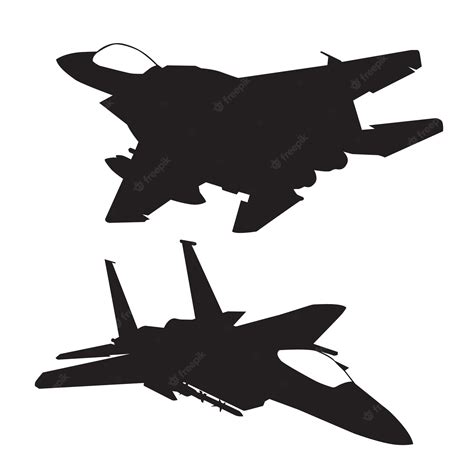 Premium Vector | F15 eagle jet fighter silhouette collection vector design