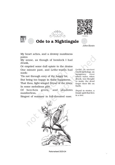 Ode to nightangle - Ode to a Nightingale 135 Ode to a Nightingale John Keats My heart aches, and ...