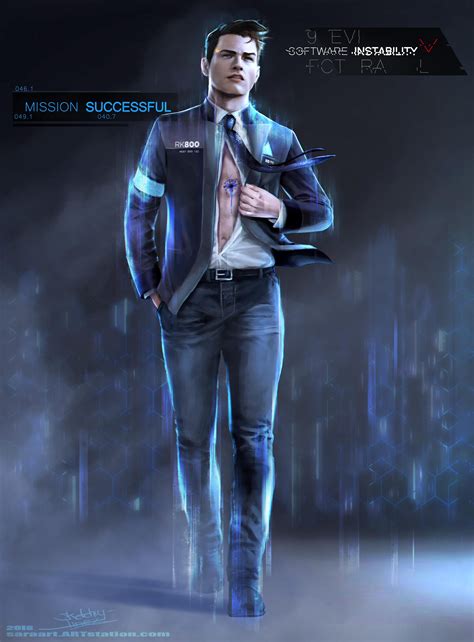 My fanart of good android boy Connor | Detroit become human connor ...