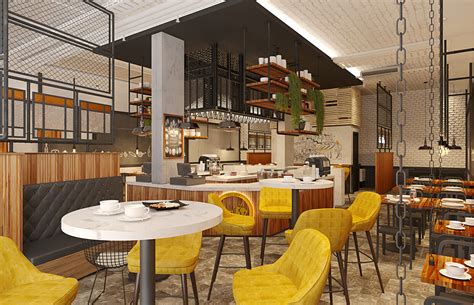 Kim Cafe - Industrial Coffee House Design | Comelite Architecture Structure and Interior Design ...