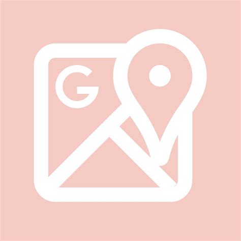 light pink google maps icon cover | Google maps icon, App icon, App ...