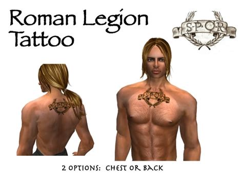 Second Life Marketplace - SPQR Roman Legion Back & Chest Tattoos (box)