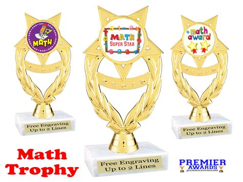 Math Theme Trophy. Great Award for Schools Contests | Etsy