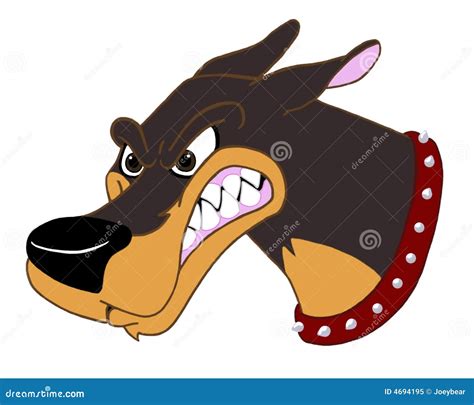 Doberman Pinscher Guard Dog Stock Illustration - Illustration of ...