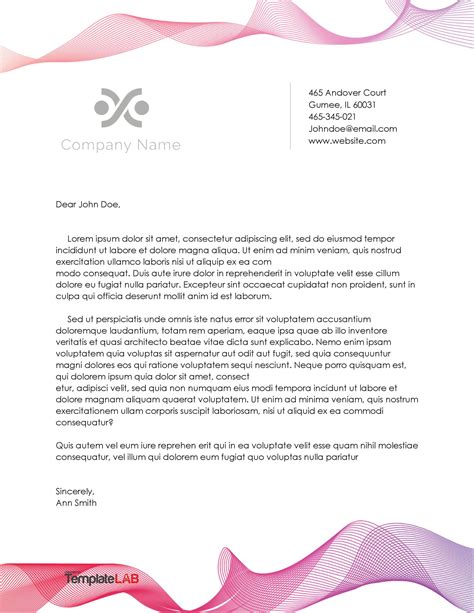 Personal Letter Head Format - Free Business Card & Letterhead Templates ...