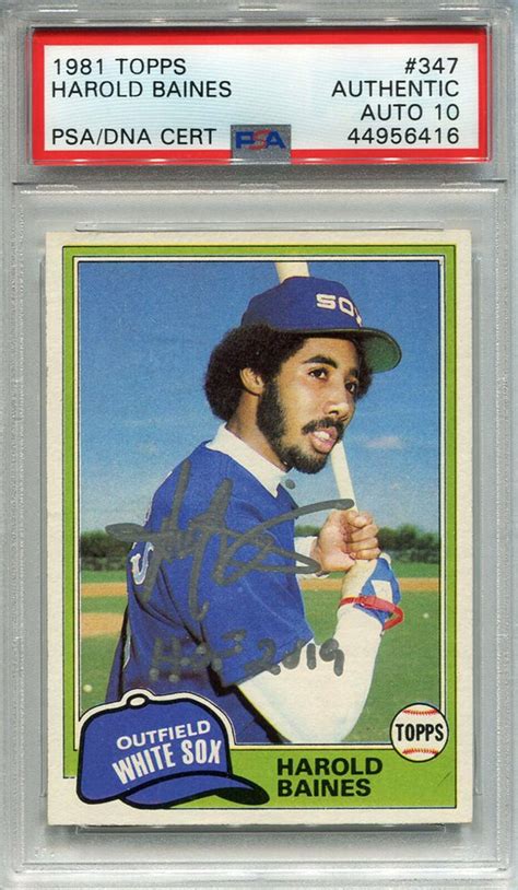 Harold Baines "HOF 2019" Autographed 1981 Topps Rookie