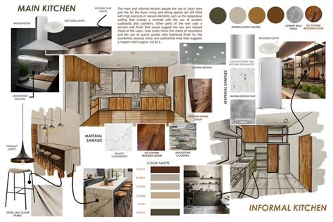 MODERN ORGANIC MOOD BOARD | Bocetos de diseño de interiores, Presentación de diseño de ...