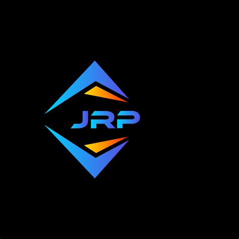 JRP abstract technology logo design on Black background. JRP creative ...