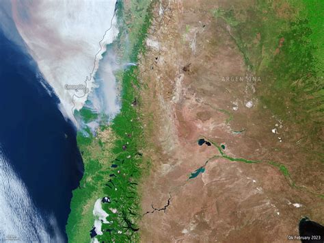 ESA - Sentinel-3 images Chilean fires