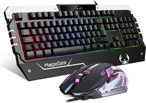 USB RGB Gaming Keyboard and Mouse Combo, Anivia GT817 104 Key Rainbow Backlit Keyboard and Mouse ...