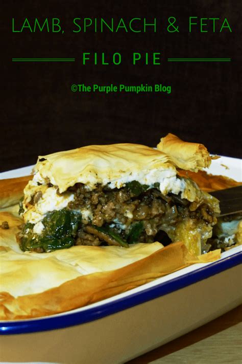 Lamb, Spinach & Feta Filo Pie