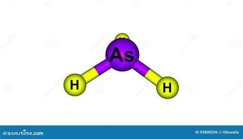 Arsine Molecular Structure Isolated on White Stock Illustration ...