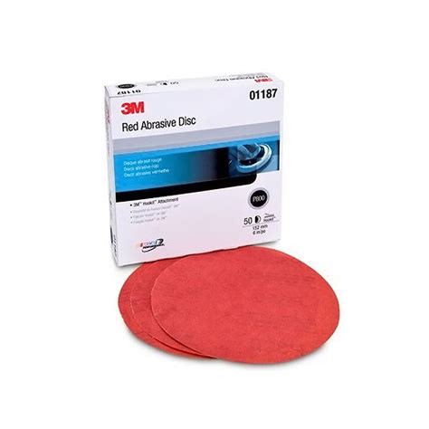 3M Red Abrasive 6 Hookit Discs | Automotive Sanding Discs