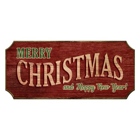 Wood Christmas Sign - Red Vintage Merry Christmas — Bar Products