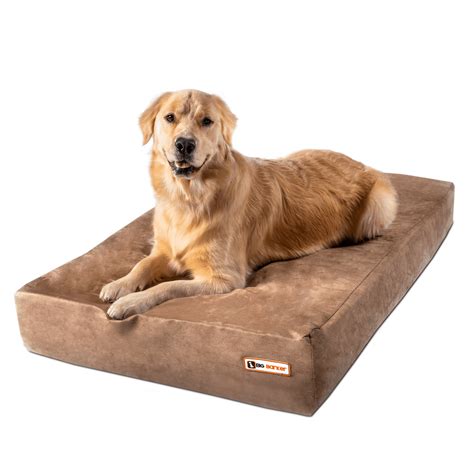 Big Barker 7" Pillow Top Orthopedic Dog Bed for Large Breed Dogs, Khaki ...