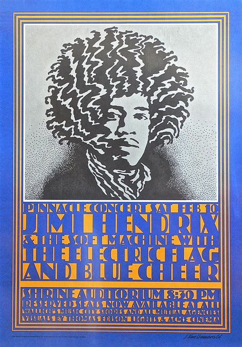 Jimi Hendrix – Shrine Auditorium 1968 Concert Poster