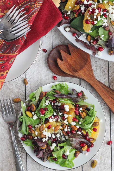 Christmas Salad with Citrus-Champagne Vinaigrette - Two Healthy Kitchens