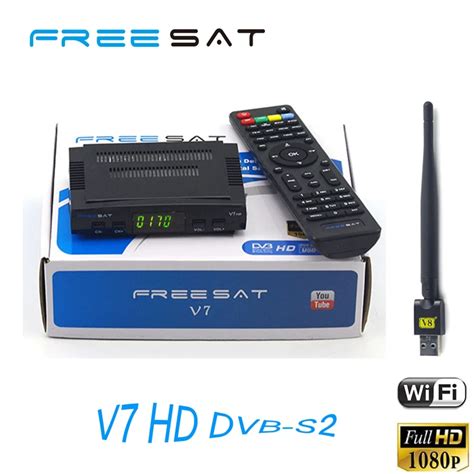 Best Sell FTA Freesat V7 HD DVB S2 Satellite TV Receiver With USB WiFi PowerVu Biss Key-in ...