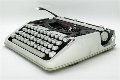 Old School Typewriter Machine Isolated Stock Photo - Image of machine ...