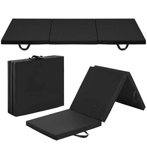 2" Thick Tri-Fold Folding Exercise Mat with Carrying Handles for MMA, Gymnastics and Home Gym ...