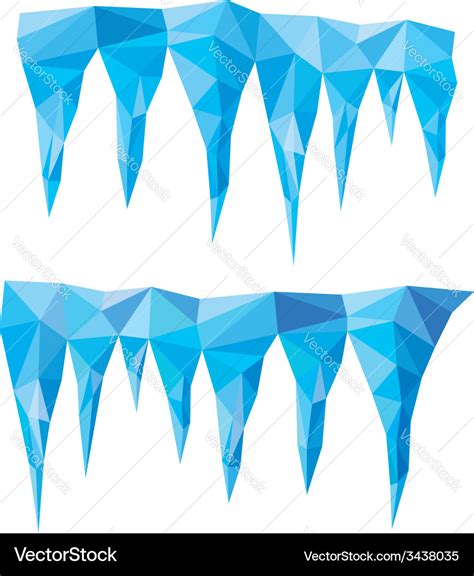 Blue crystal icicles Royalty Free Vector Image