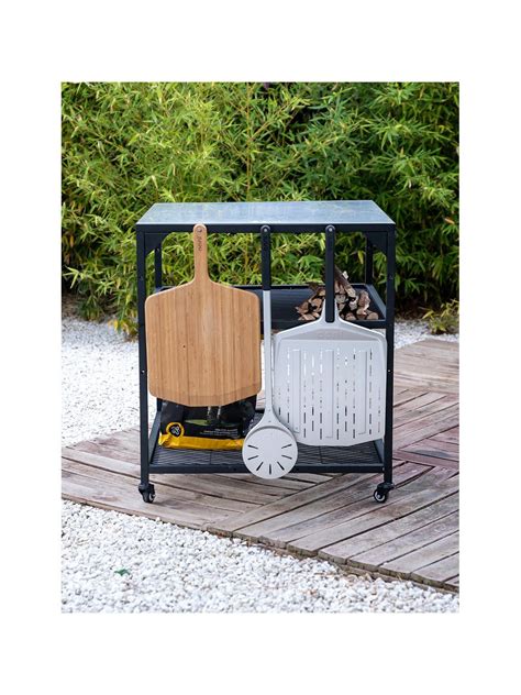 Ooni Large Modular Outdoor Kitchen Table/BBQ Trolley, Black | Modular outdoor kitchens, Kitchen ...