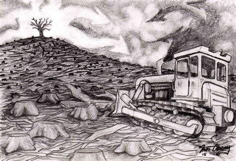 Deforestation Drawing at PaintingValley.com | Explore collection of Deforestation Drawing