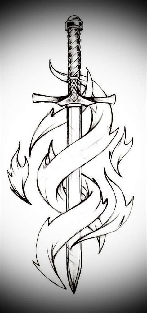 Sword and flames #1 - #flames #offen #Sword - #flames #offen #Sword | Art drawings, Pencil art ...