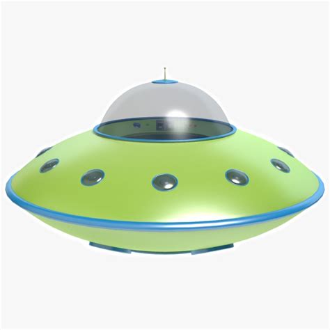 3d model cartoon flying saucer