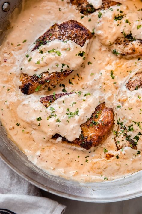 Skillet Chicken In Balsamic Caramelized Onion Cream Sauce Recipe ...