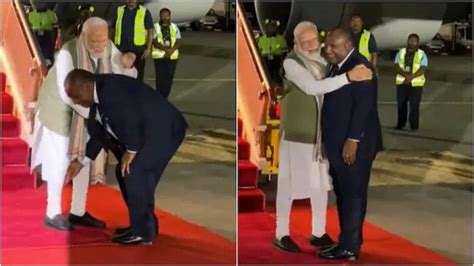 PM Modi’s 3-nation tour: Papua New Guinea PM touches PM Modi's feet - BusinessToday