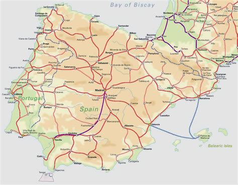 Rail Map Spain And Portugal