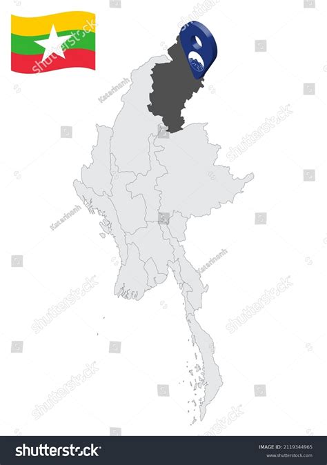 Location Kachin State On Map Myanmar Stock Vector (Royalty Free ...