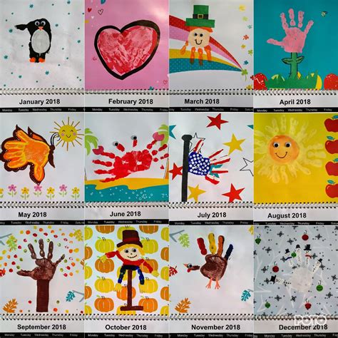 Handprint Calendar | Calendar craft, Kids calendar, Preschool crafts